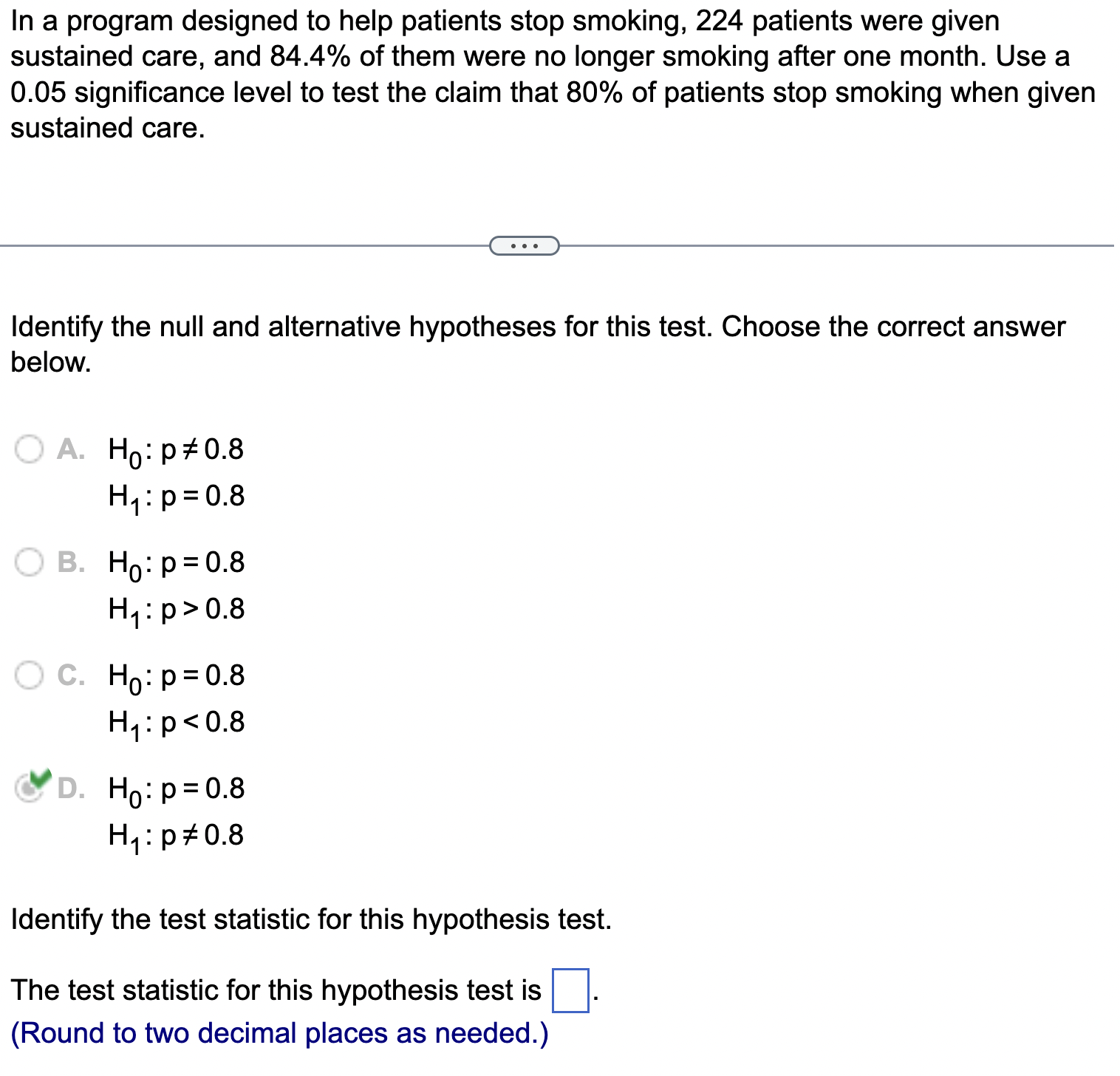 were given sustained care, and 84.4% of them were no longer smoking