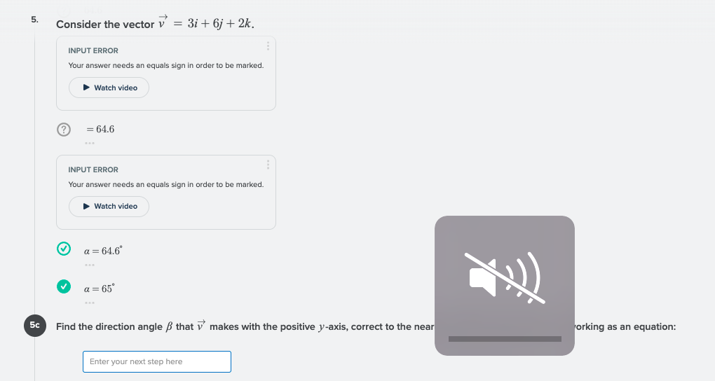 4a Find the magnitude of the vector U: |U = 1 4b