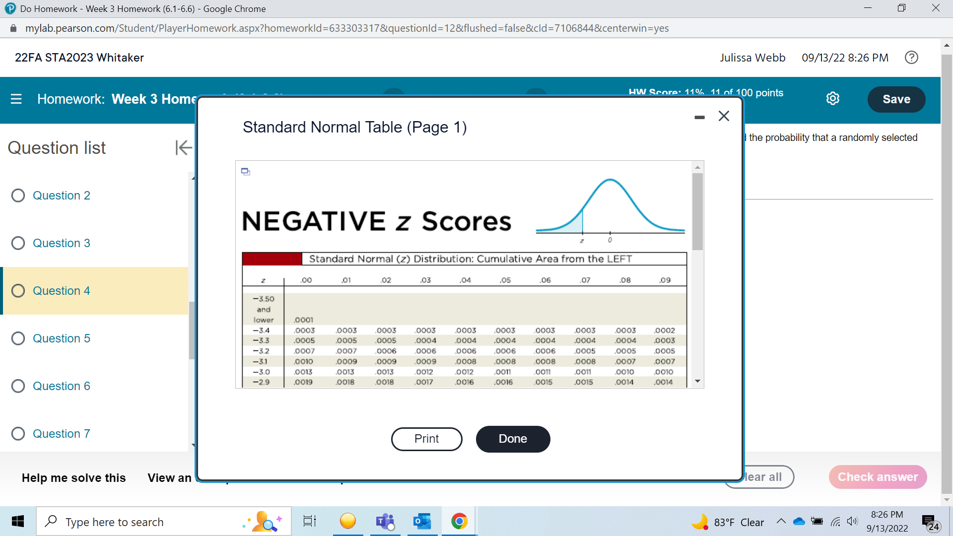 - X mylab.pearson.com/Student/PlayerHomework.aspx?homeworkld=633303317&questionld=12&flushed=false&cld=7106844&centerwin=yes 22FA STA2023 Whitaker Julissa Webb 09/13/22 8:25 PM ?