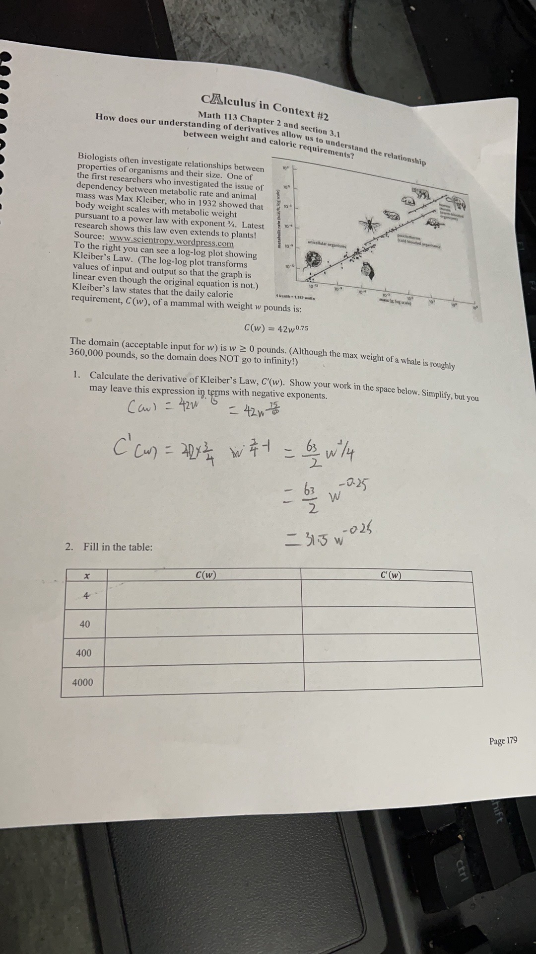 Alculus in Context #2 Math 113 Chapter 2 and section 3.1