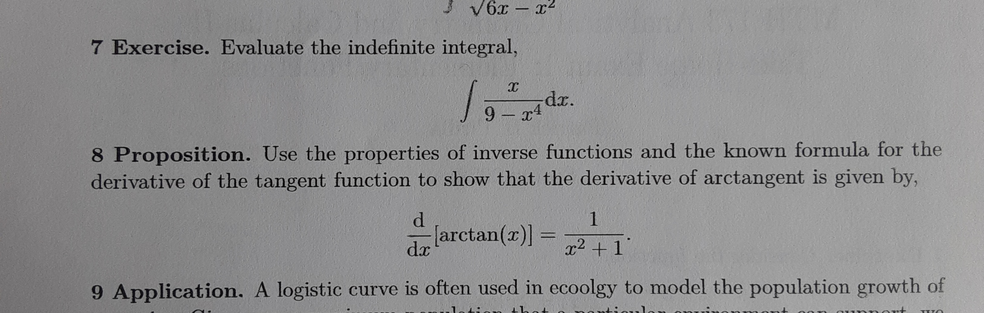 x4x. 8 Proposition. Use the properties of inverse functions and the known