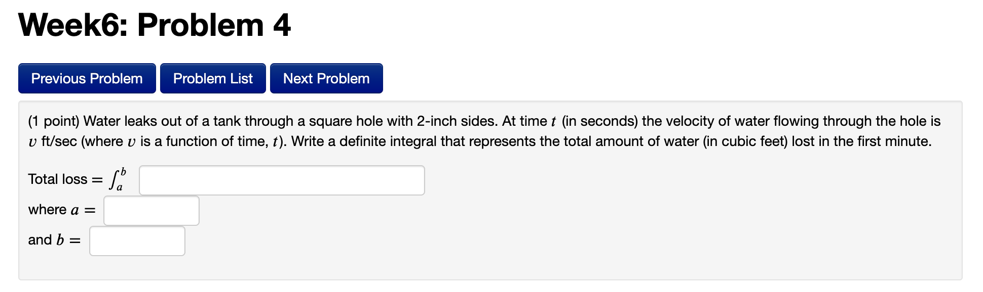 3 (1 point) The density of oil in a circular oil slick
