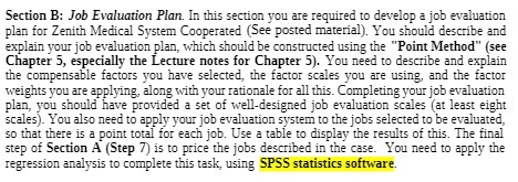 Section B: Job Evaluation Plan. In this section you are required