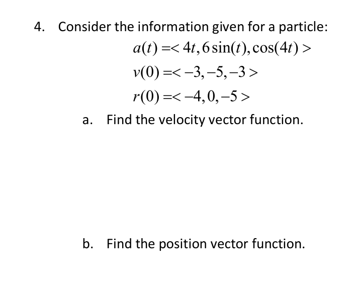 Please teach how to solve Consider the information given for a particle: