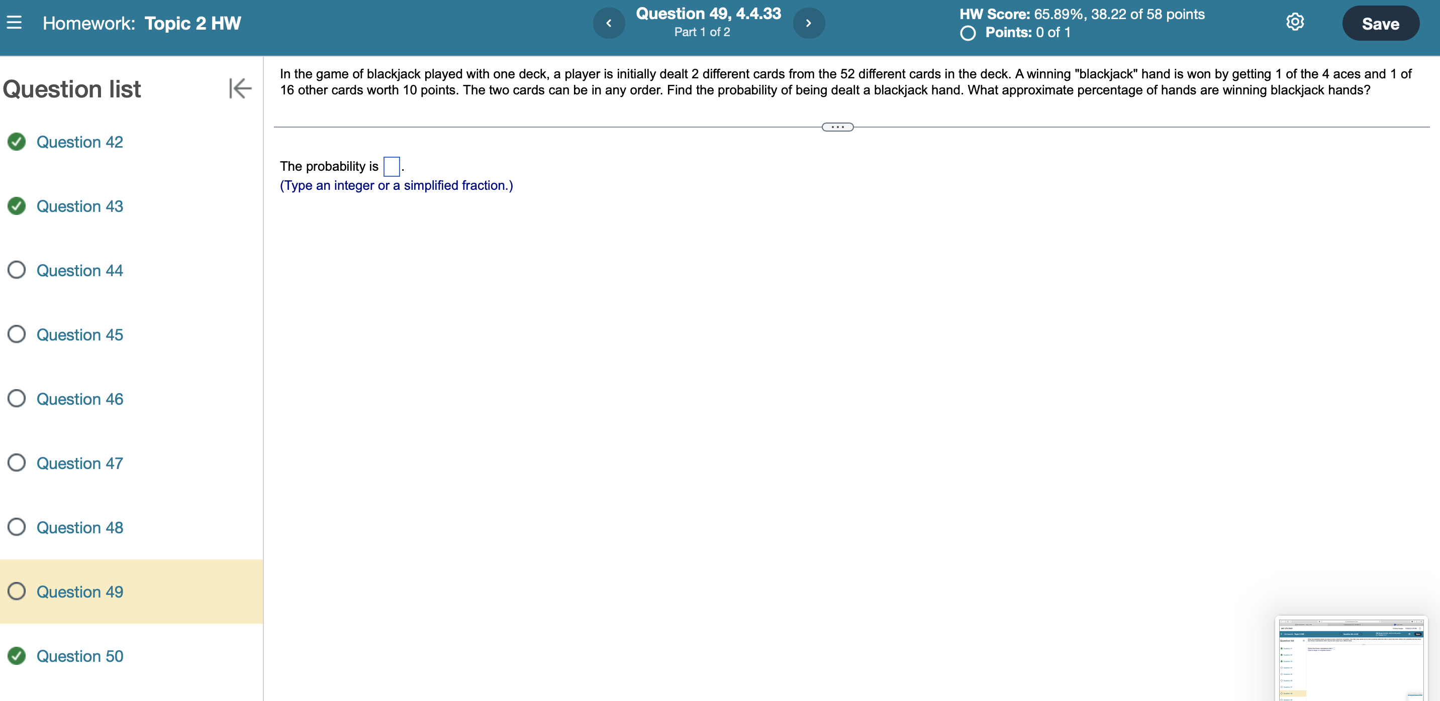 Hero i + MAT-2740500 Cristina Vargas 11/20/22 5:14 PM HW Score: 65.89%,