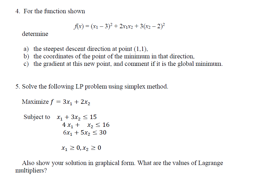  4. For the function shown X) = (9:1 303 + 2mm