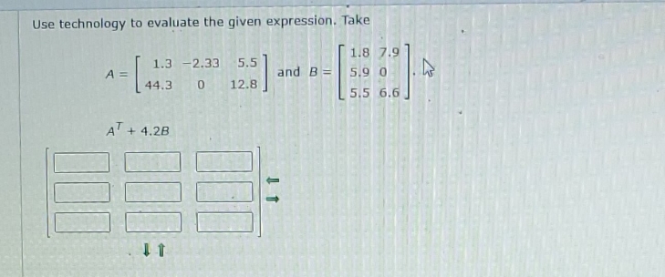 Answer the blank Use technology to evaluate the given expression. Take 1.8