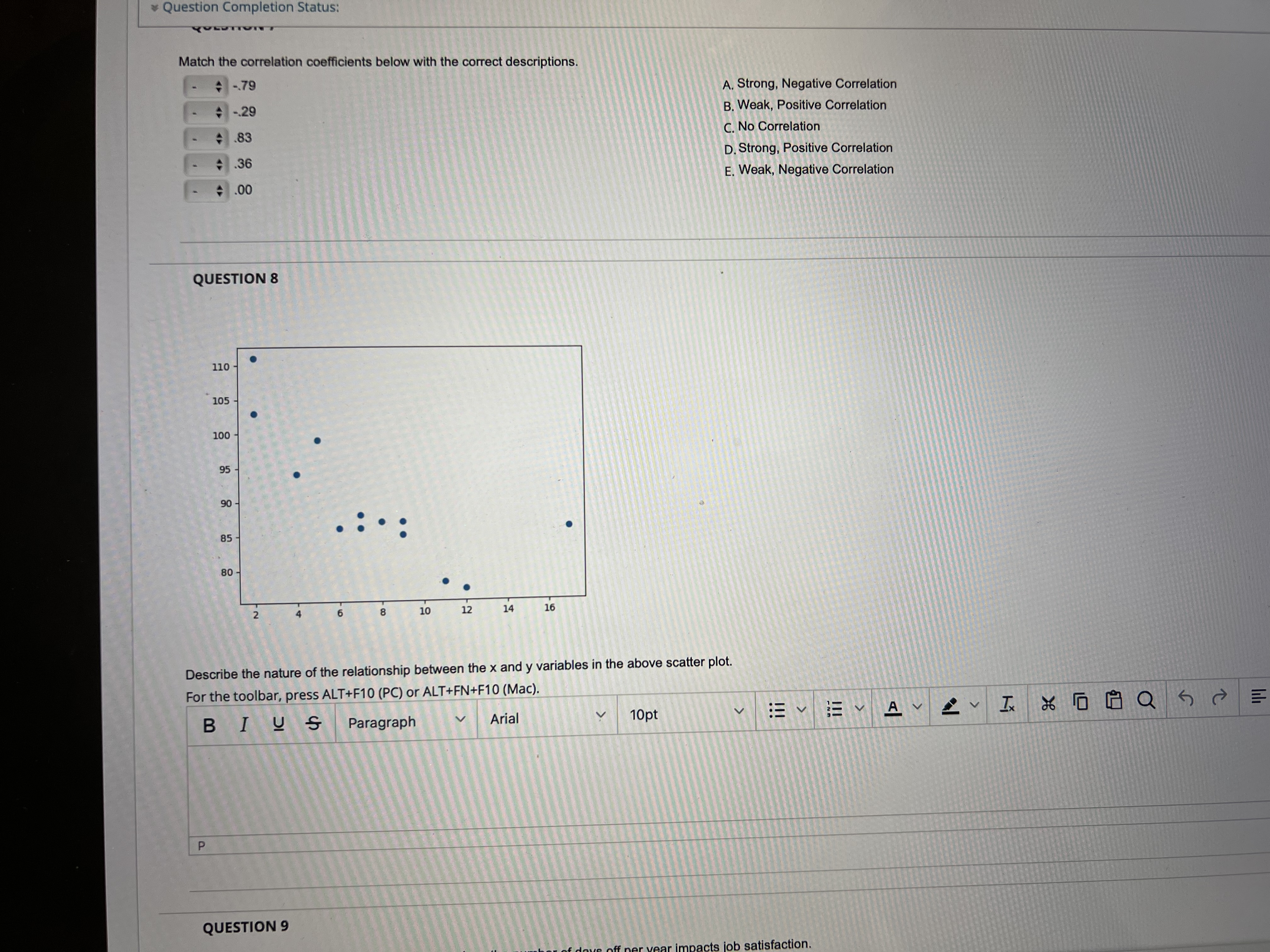 Completion Status: P QUESTION 12 What are the 3 tests of significance