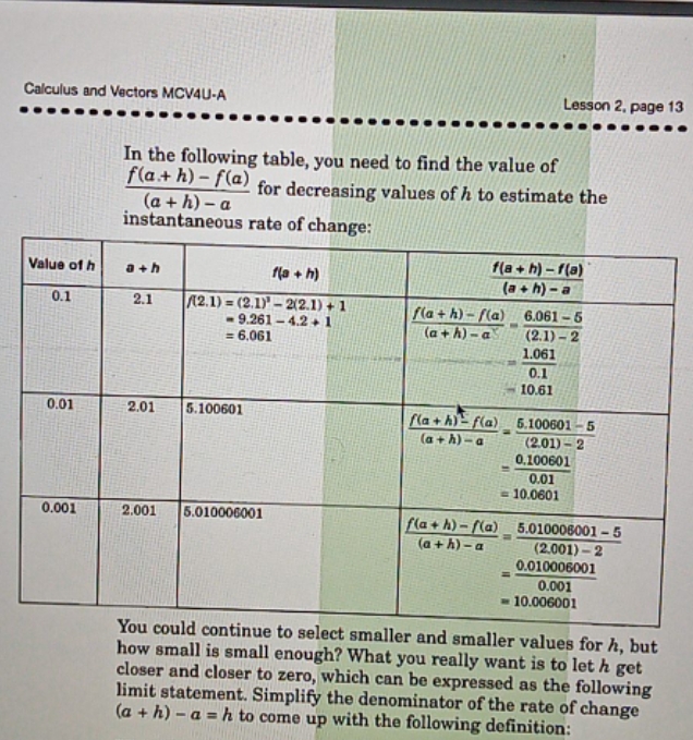 Part C answer should be done like this Please. Calculus and Vectors