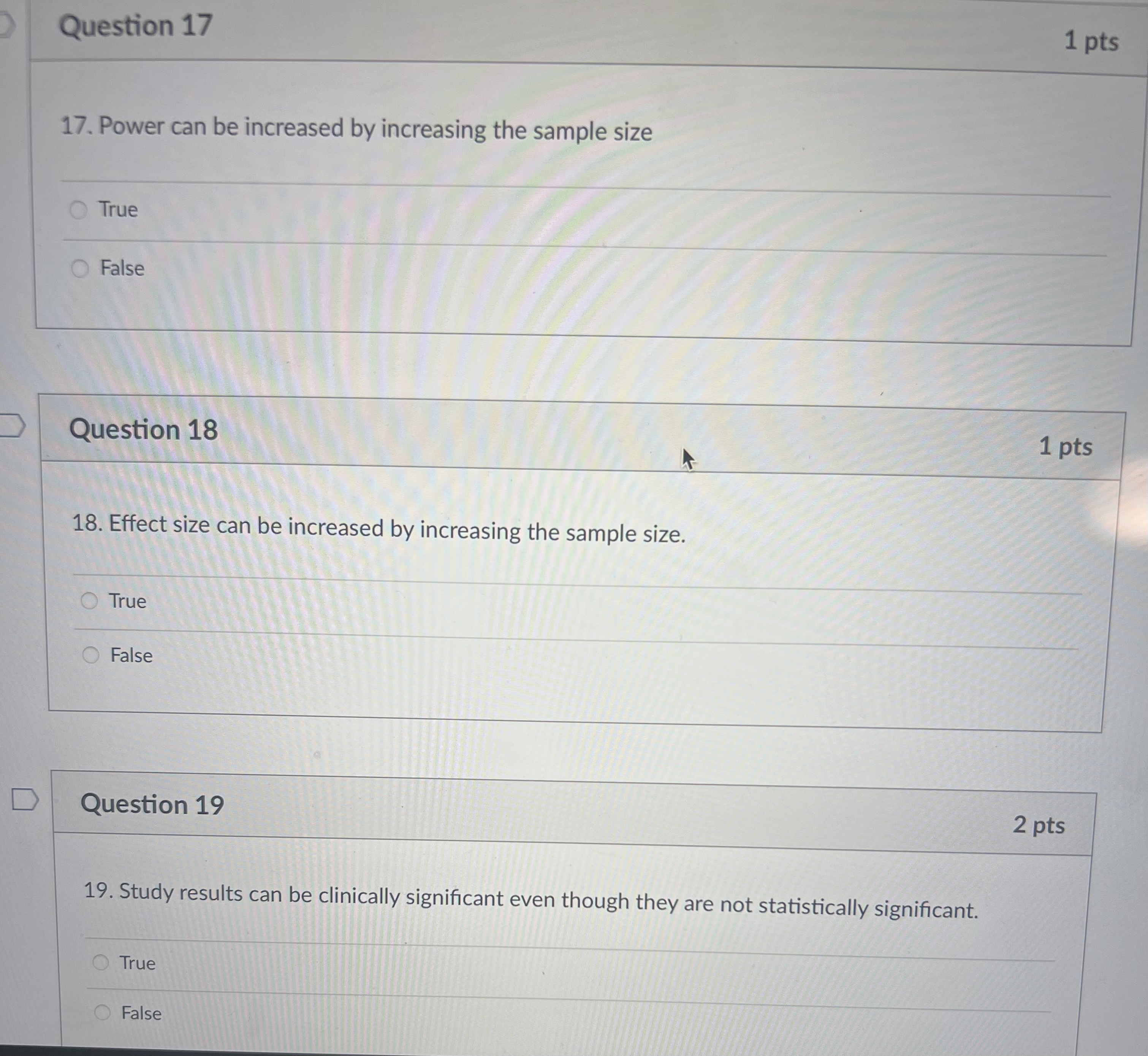 10. Alpha is a. Preset by the researcher before a study starts