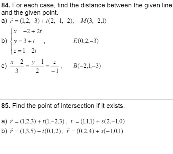 passes through the points A(0,2) and B(3,1) b) passes through the point