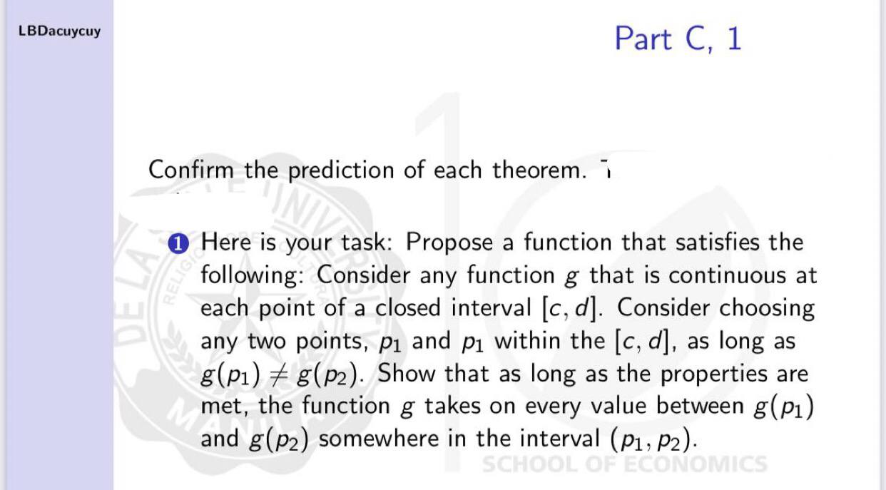 will there be a value of x such that the function is