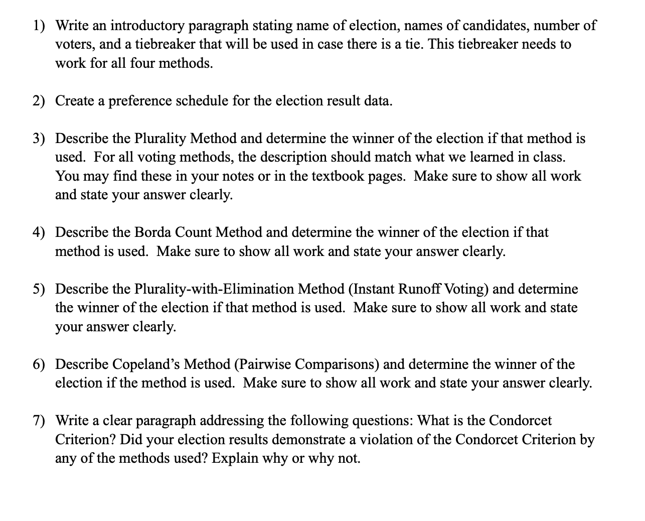  1) 2) 3) 4) 5) 6) 7) Write an introductory paragraph