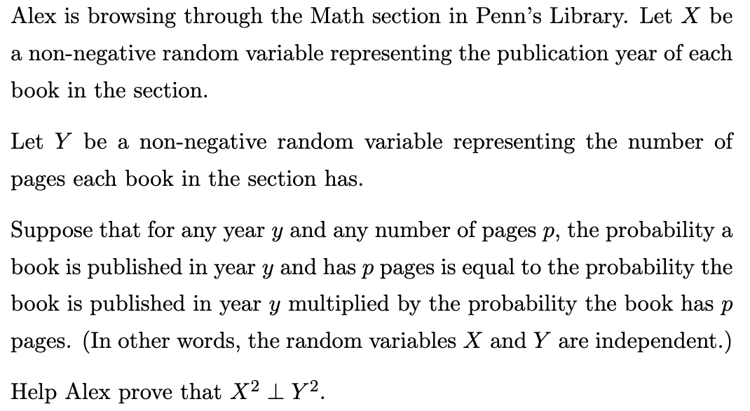  Alex is browsing through the Math section in Penn's Library. Let