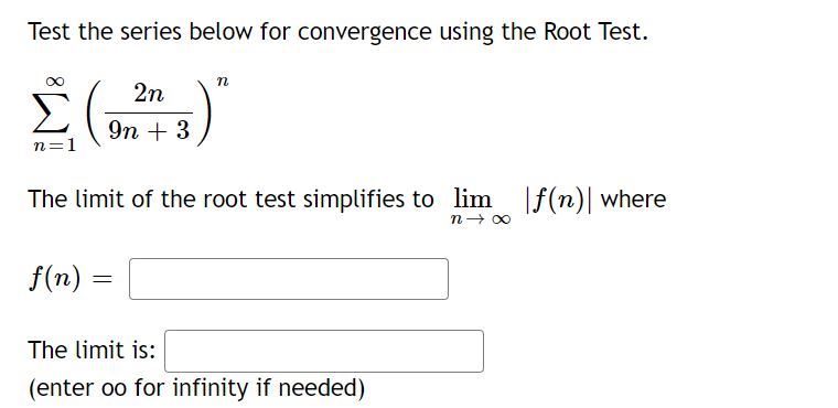 Z :3n+4 n21 The limit of the ratio test simplifies to rm