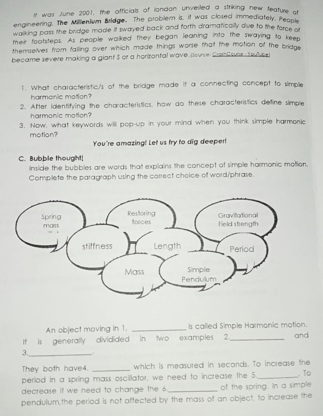 through the activity given below: A. MyPersonal Graffiti As a physics student