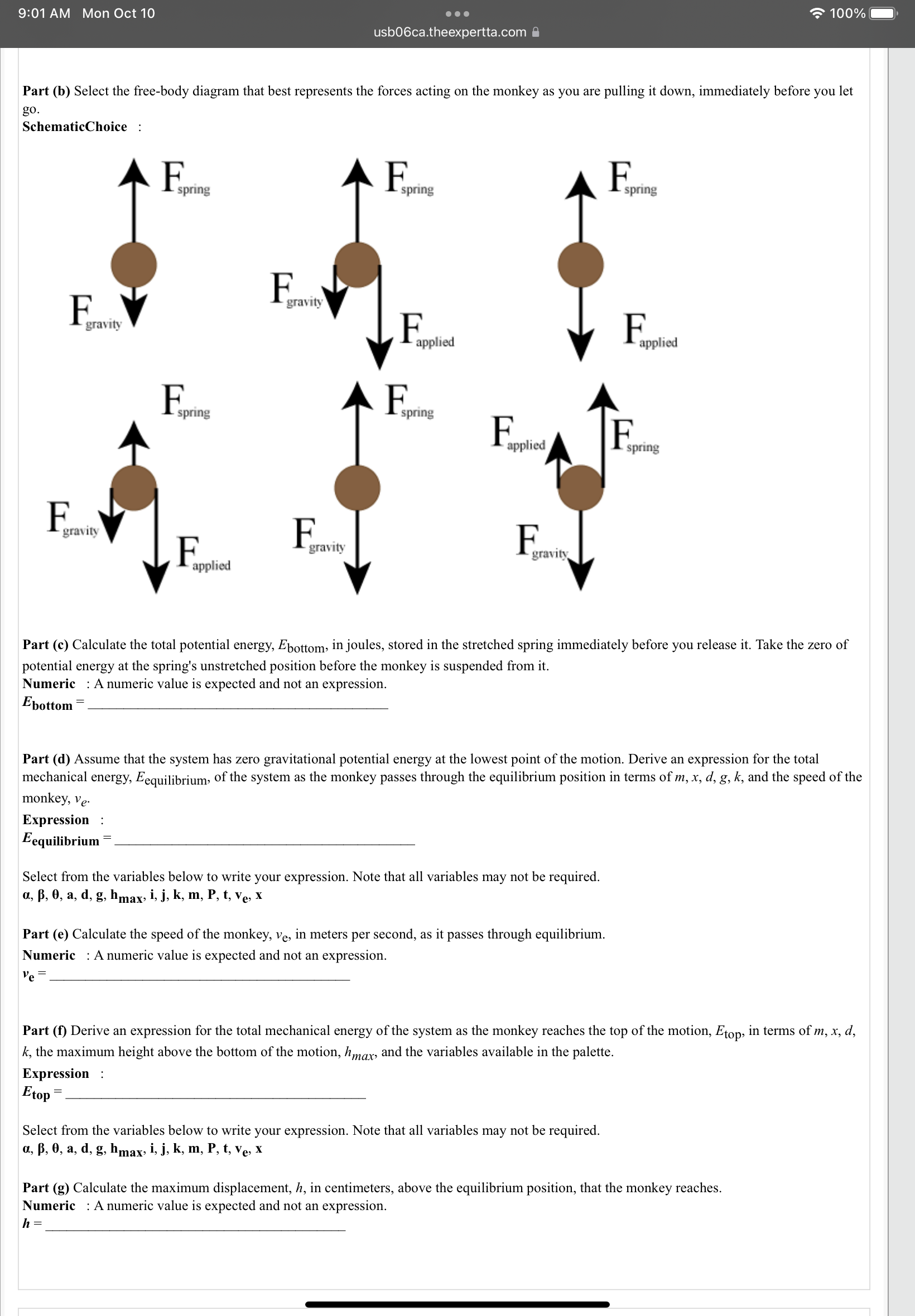 How far, in centimeters, would you have to compress this spring to