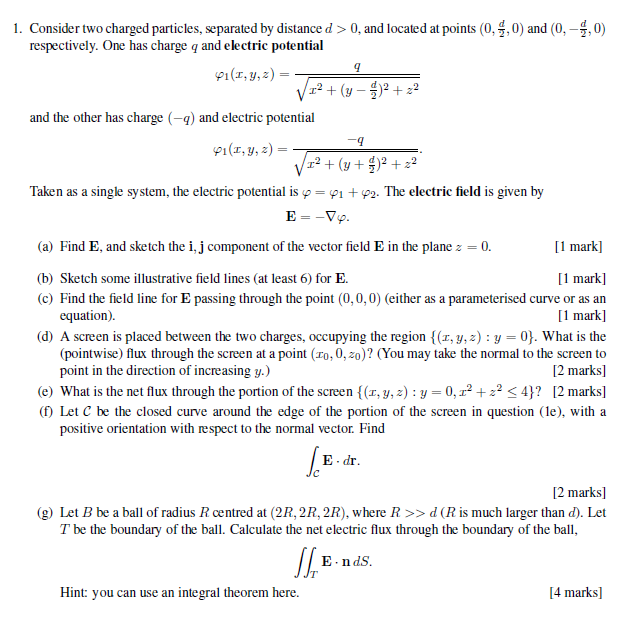 and located at points (0, $, 0) and (0, -4, 0) respectively.
