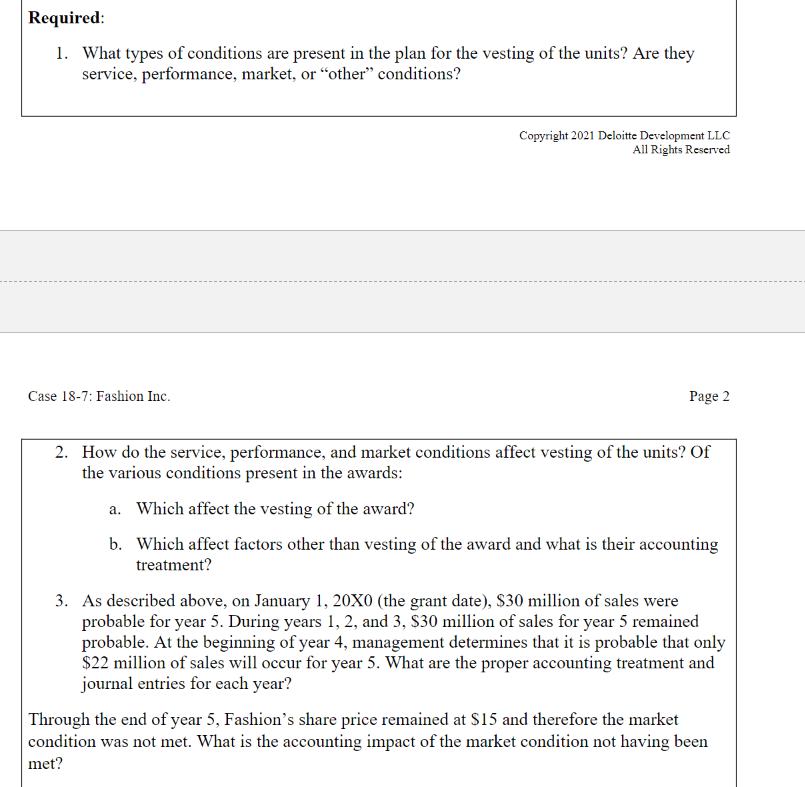 to state the code explicitly as you answer the question. Fashion Inc.