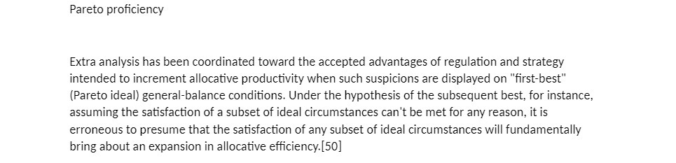 of regulation and strategy intended to increment allocative productivity when such suspicions