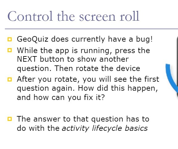 o While the app is running, press the NEXT button to show