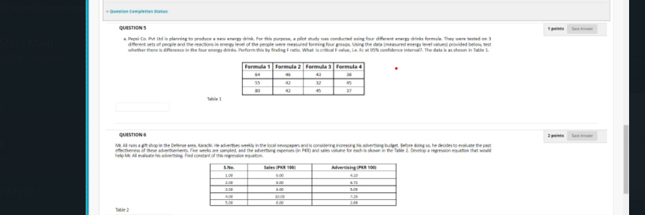  QUESTION 4 If 5 samples from 5 populations are given, then