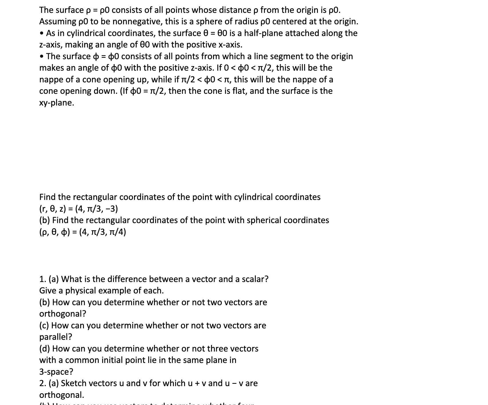 p from the origin is p0. Assuming p0 to be nonnegative, this