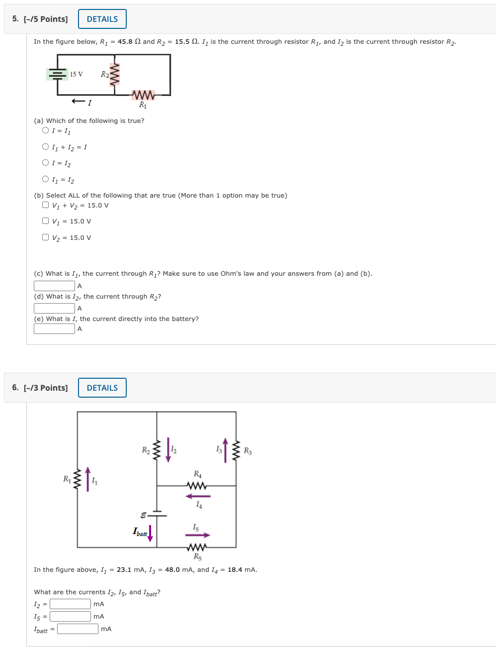 R2 (a) Which of the following is true? O I1 = 12