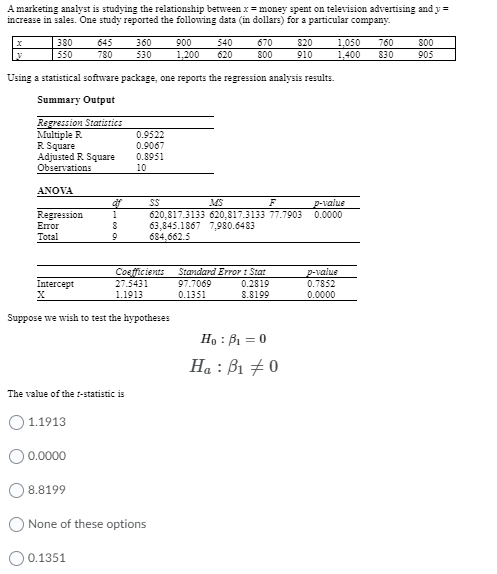 population variances is equal to zero. State alternative hypothesis. test statistic and