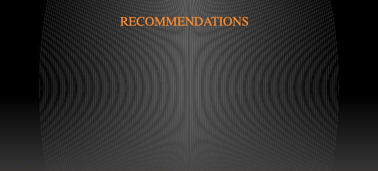 RECOMMDATIONS