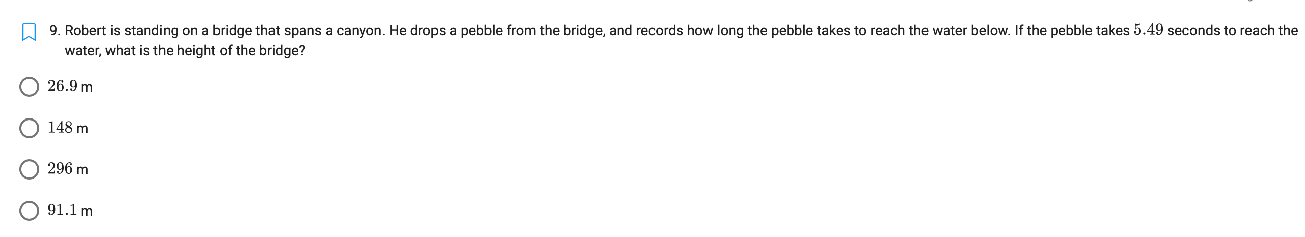 again, what will be its velocity? 0 15.19 m/s 0 15.19 m/s