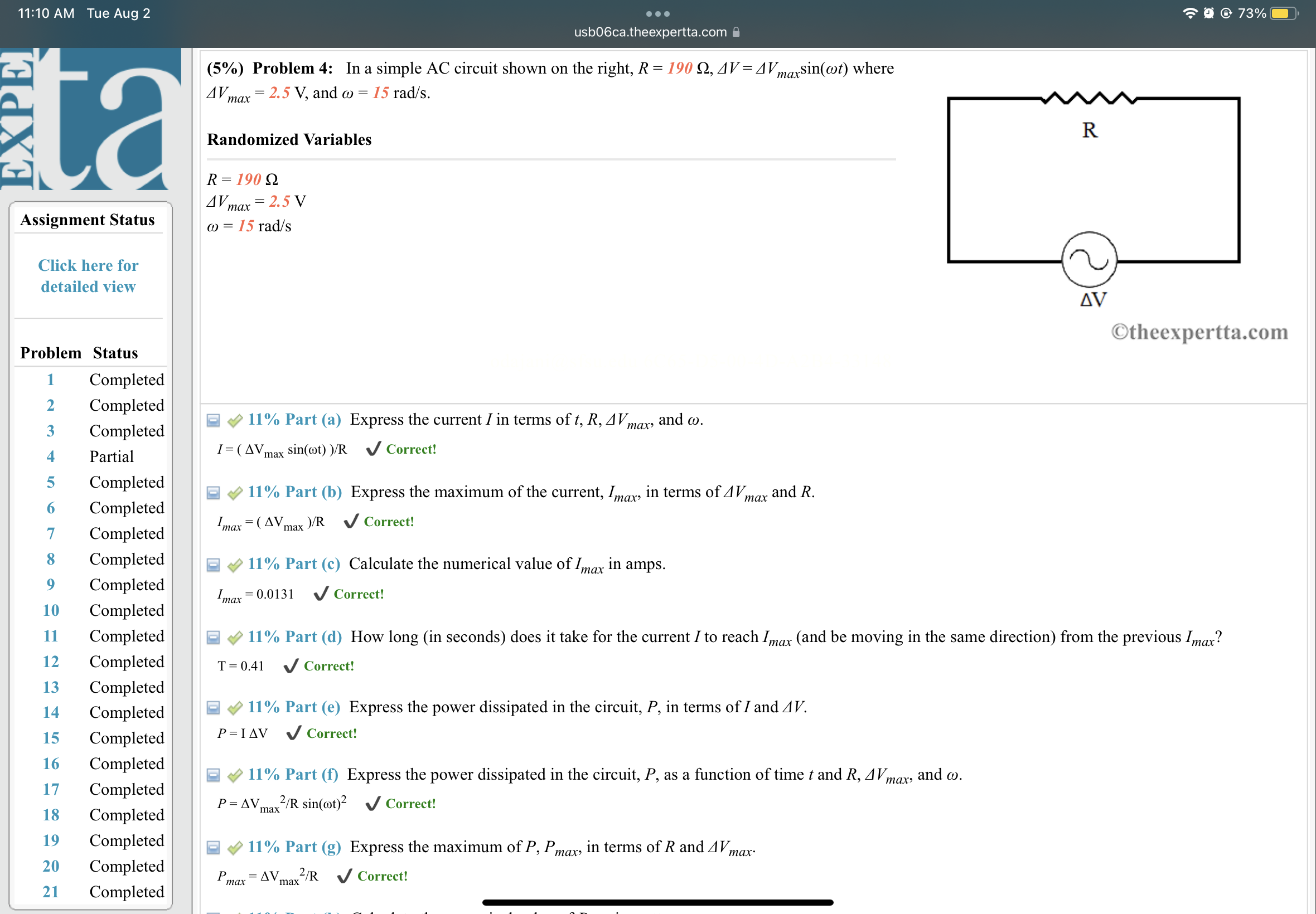 0.010472. Inputting that gives me "the answer is off by a factor