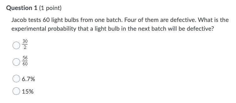 is the theoretical probability of winning a large prize? Question 4 [1