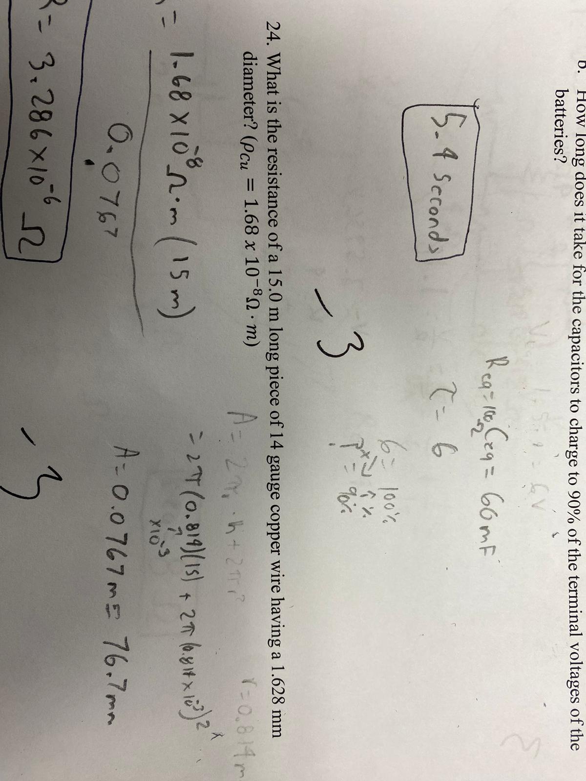 How long does it take for the capacitors to charge to