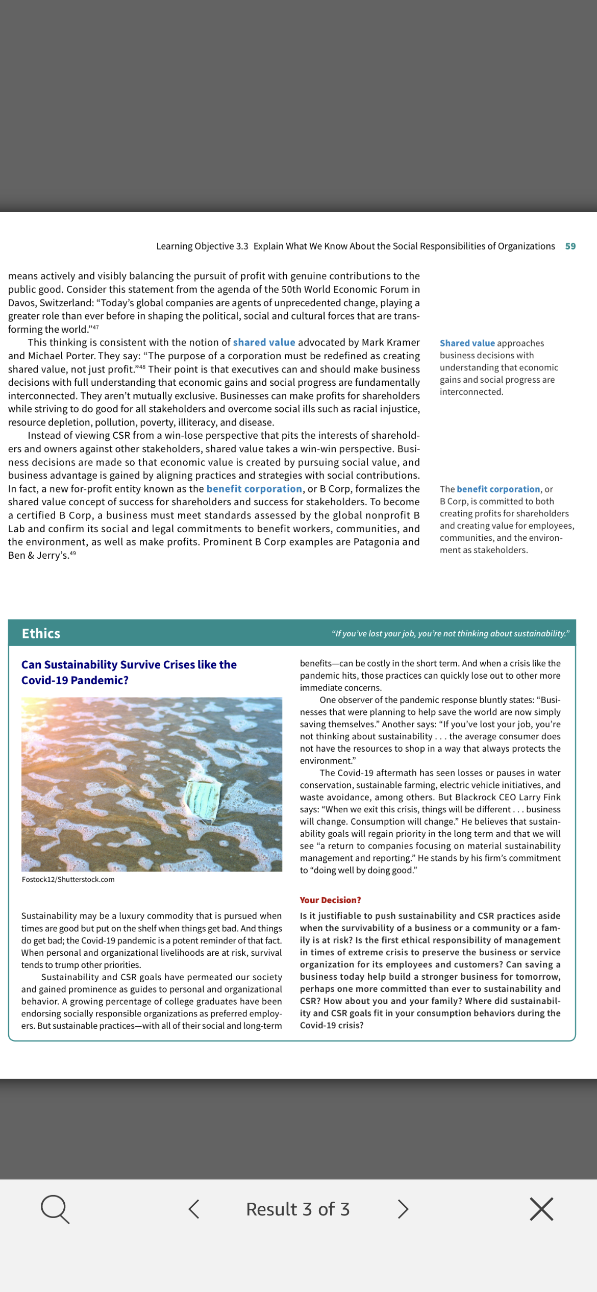 Read below under "Ethics".1. Is it reasonable to set aside sustainability and