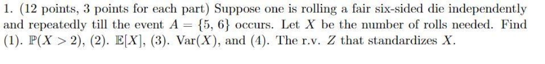 answer all questions with explanation 1. (12 points, 3 points for each
