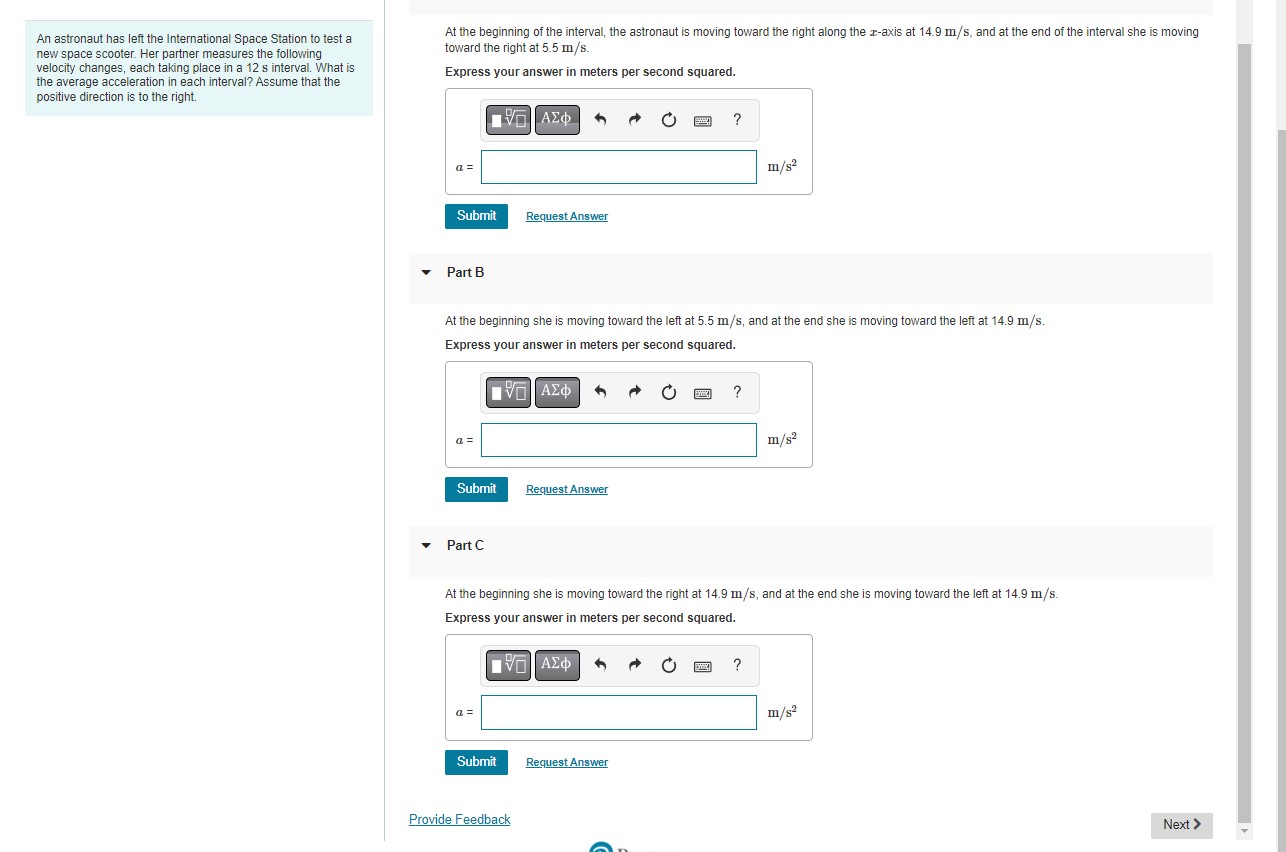 object moves along the I-axis with acceleration ax (t) = -(0.0320 m/s')(15.0s