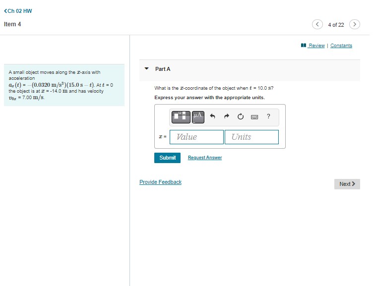 = 10.0 s? UOr = 7.00 m/s. Express your answer with the
