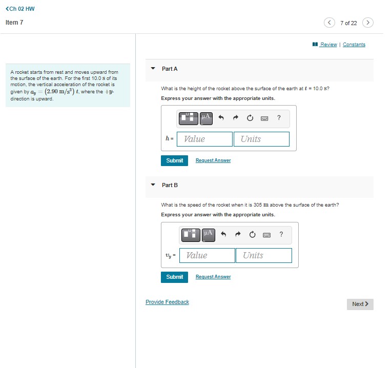 At the beginning of the interval, the astronaut is moving toward the