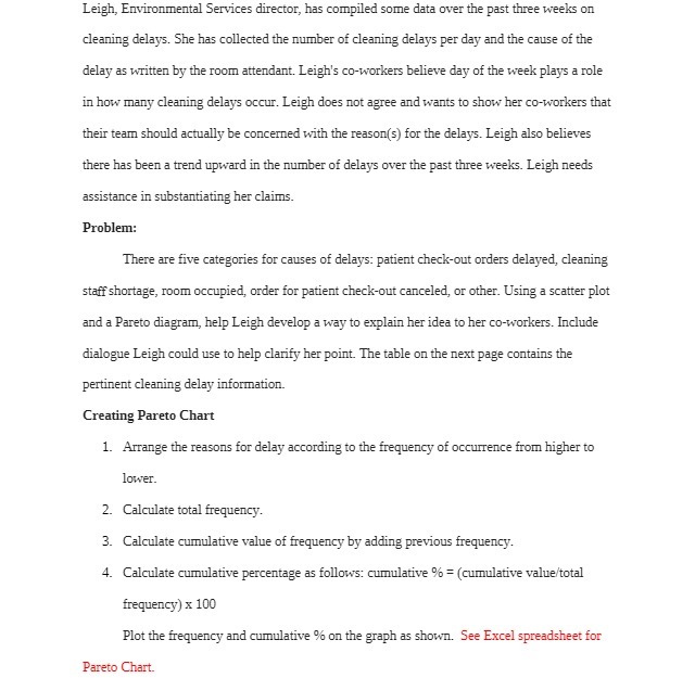  Leigh, Environmental Services director, has compiled some data over the past