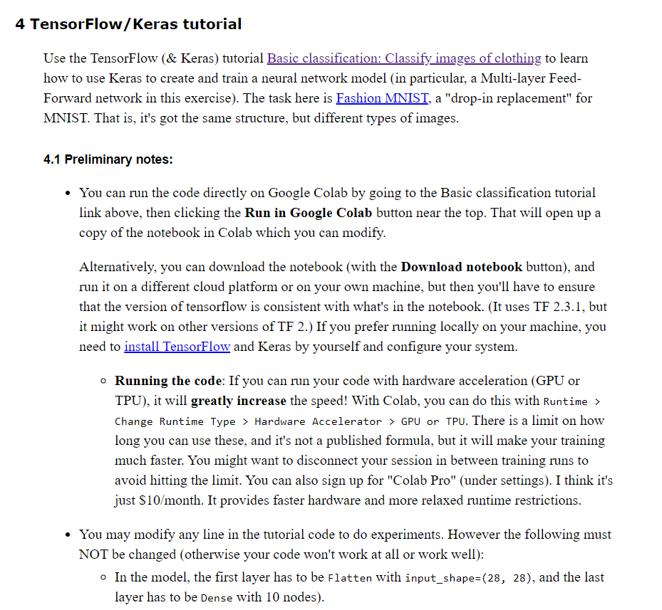 Forward network in this exercise). The task here is Fashion W151", a