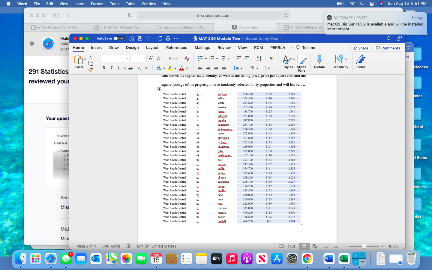 from those of the national market. The regional sales director has three