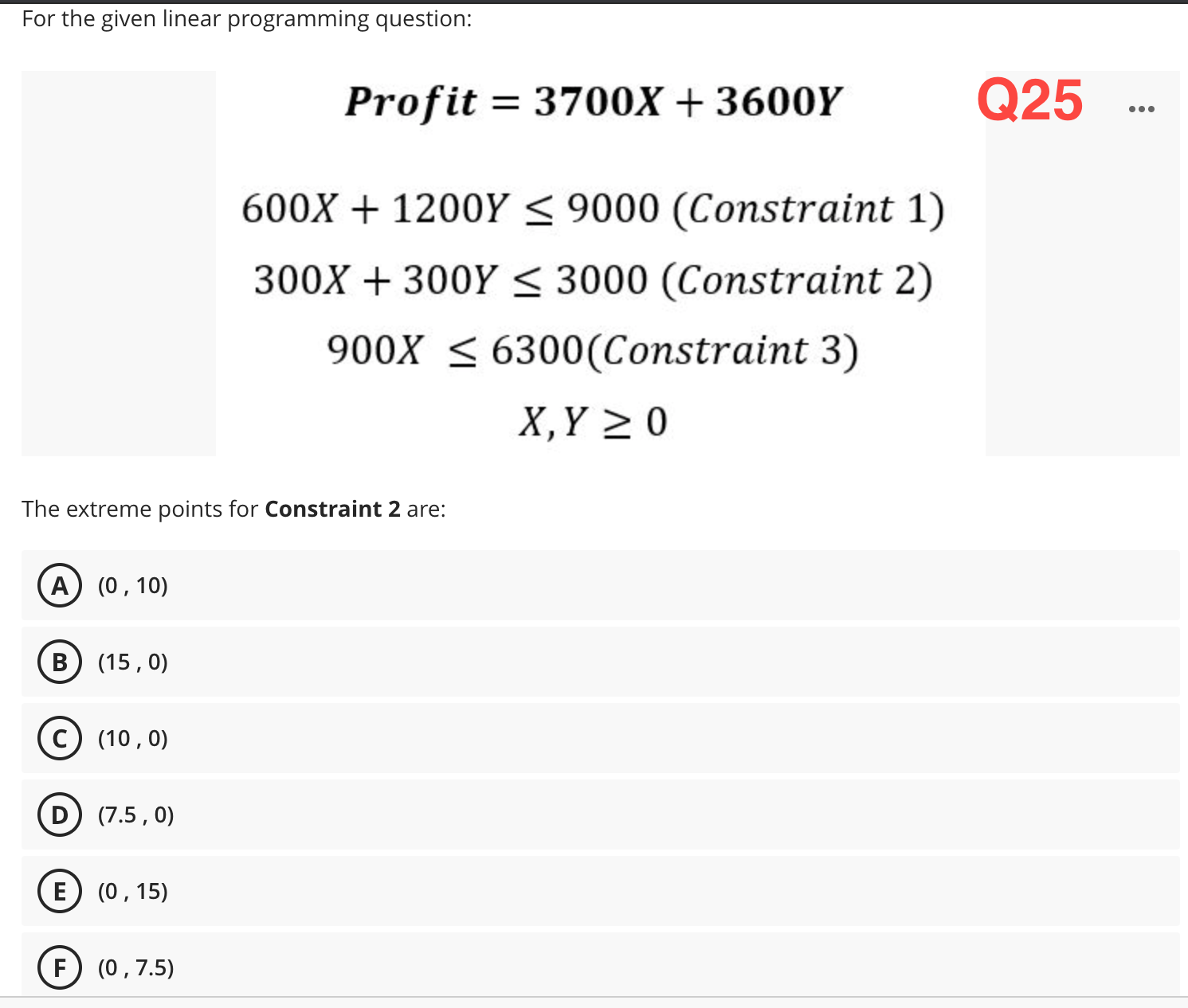 S 9000 (Constraint 1) 300X + 3001' S 3000 (Constraint 2) 900X