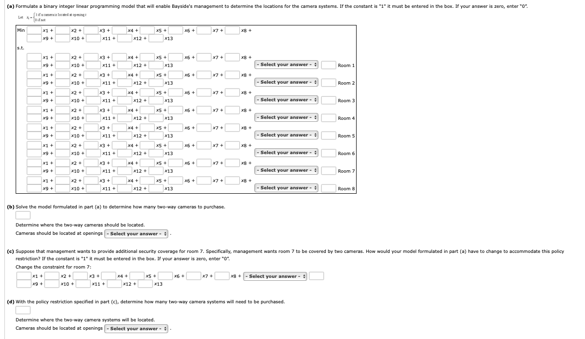 The Bayside Art Gallery is considering installing a video camera security system
