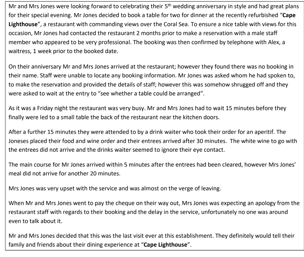 ofthe following problem areas which were evident: a. Bookings b. Staff Presentation