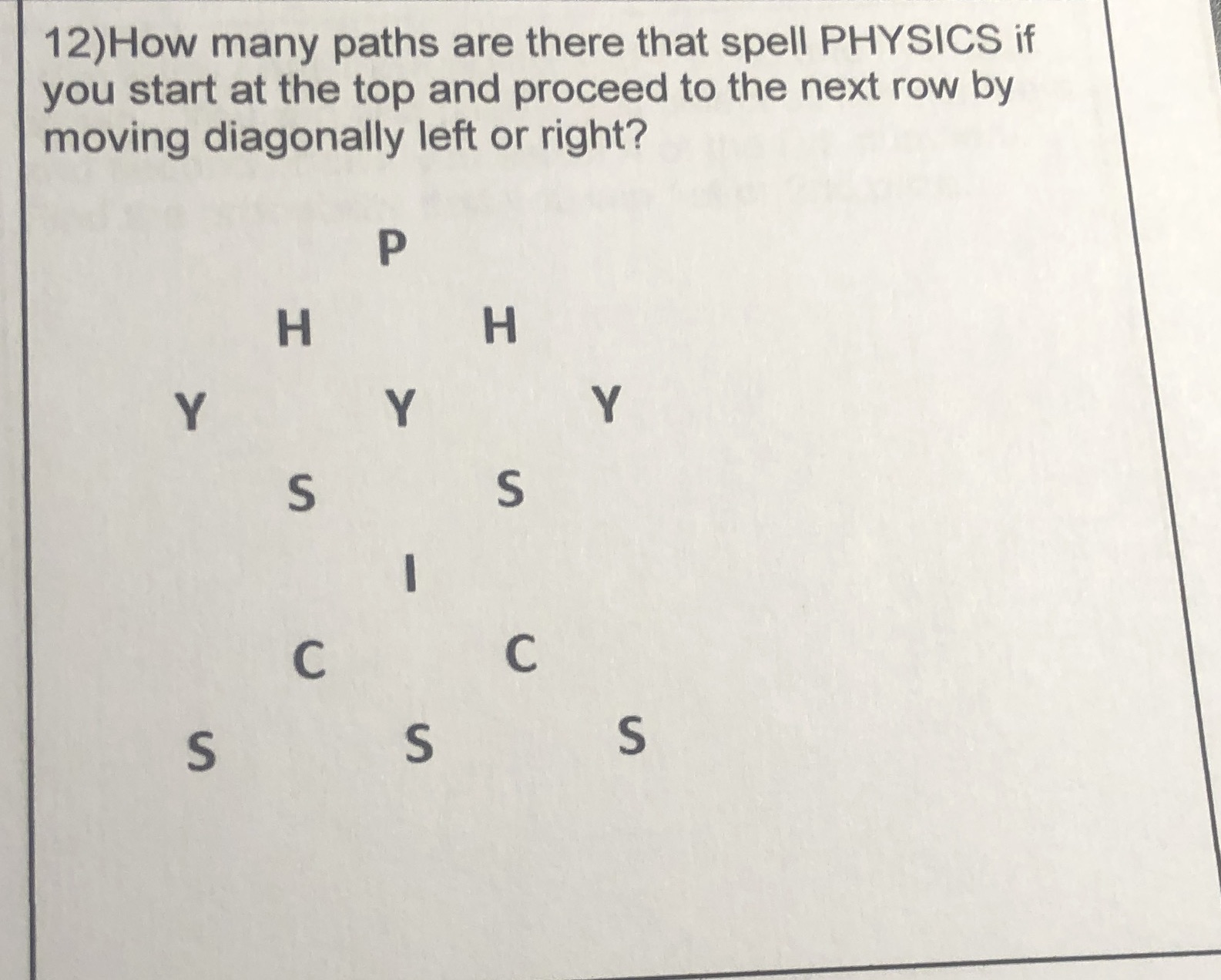 start at the top and proceed to the next row by moving
