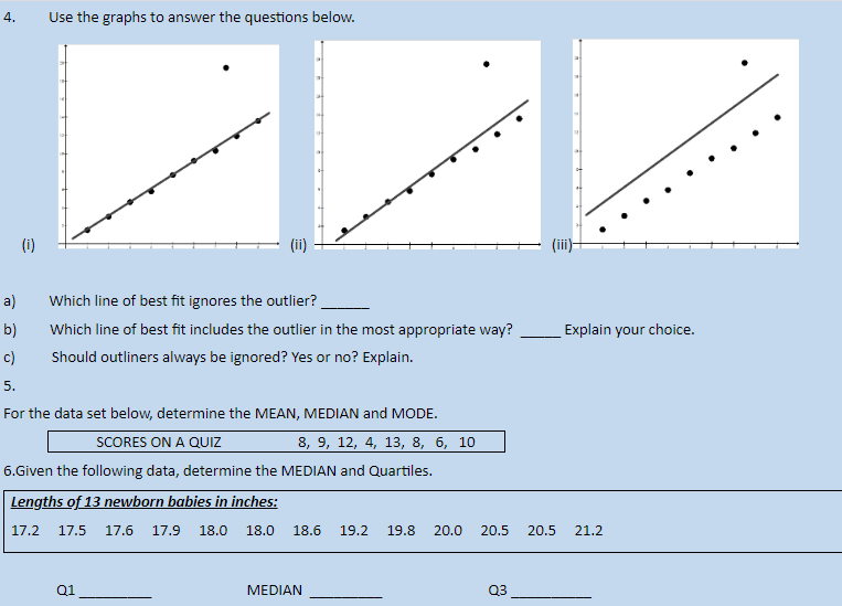 which would NOT be reliable for making predictions. Explain your choice. a)