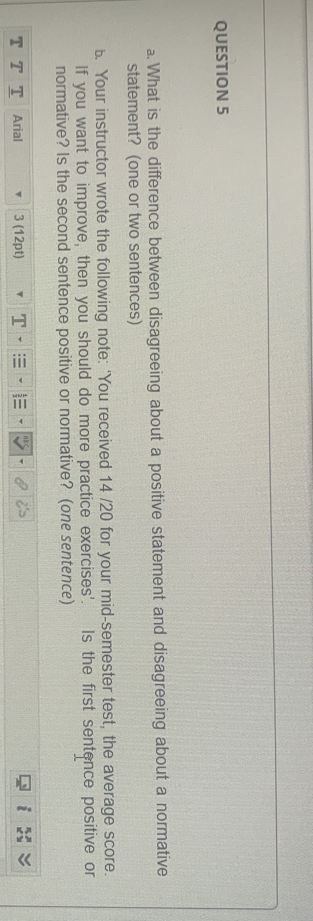 Need help with question 5 QUESTION 5 a. What is the difference