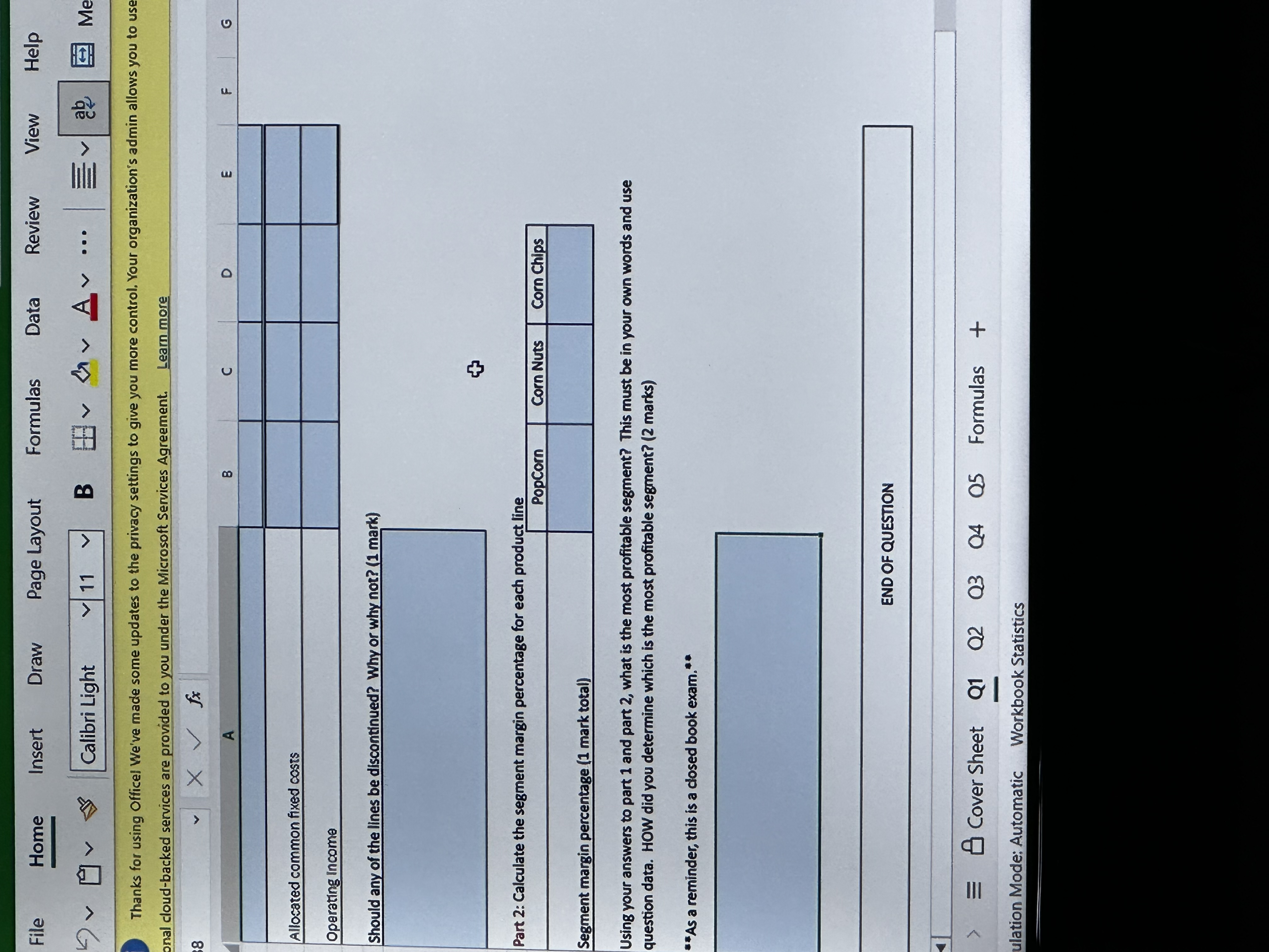 Q1 please provide excel formulasQ1 please answer asap File Home Insert