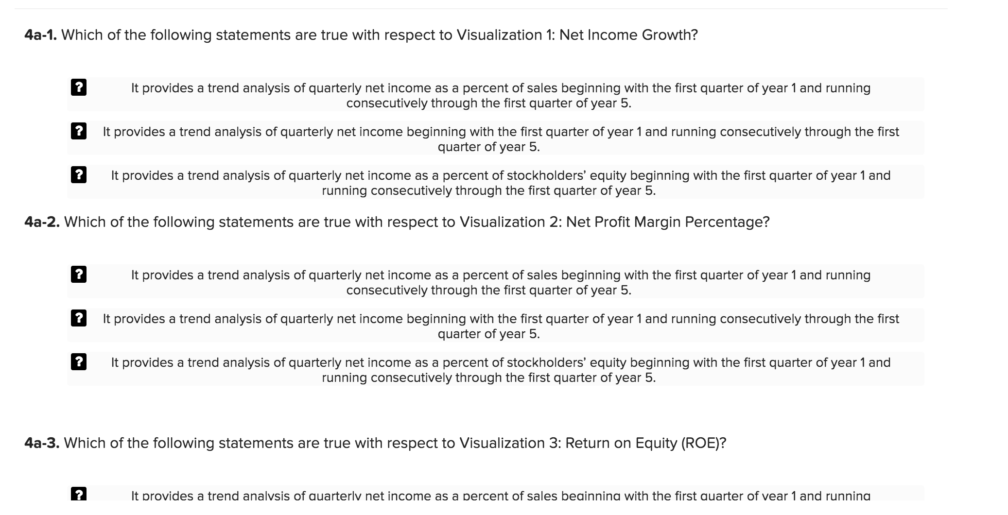 the Profitability Analysis Dashboard below and answer the questions.Net Income (in billions)